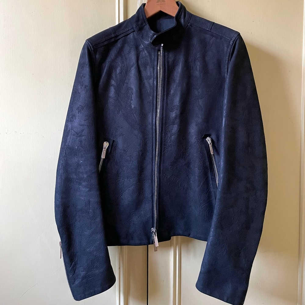 Dior Floral Leather Black Jacket